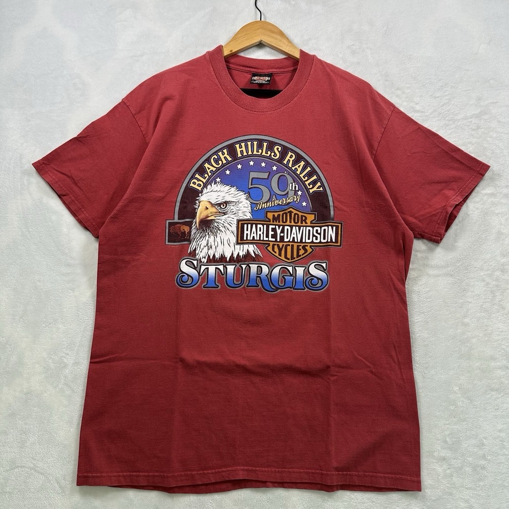 Vintage Biker T-Shirt XL Sturgis 1999 Harley Davidson 59th Anniversary